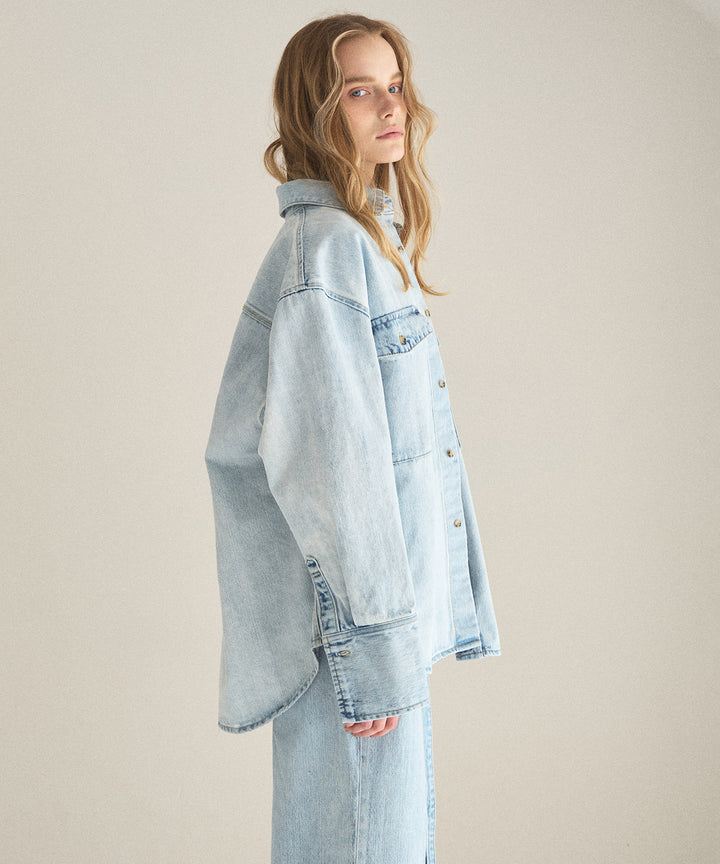 ICE Bleach Denim Shirt Jacket