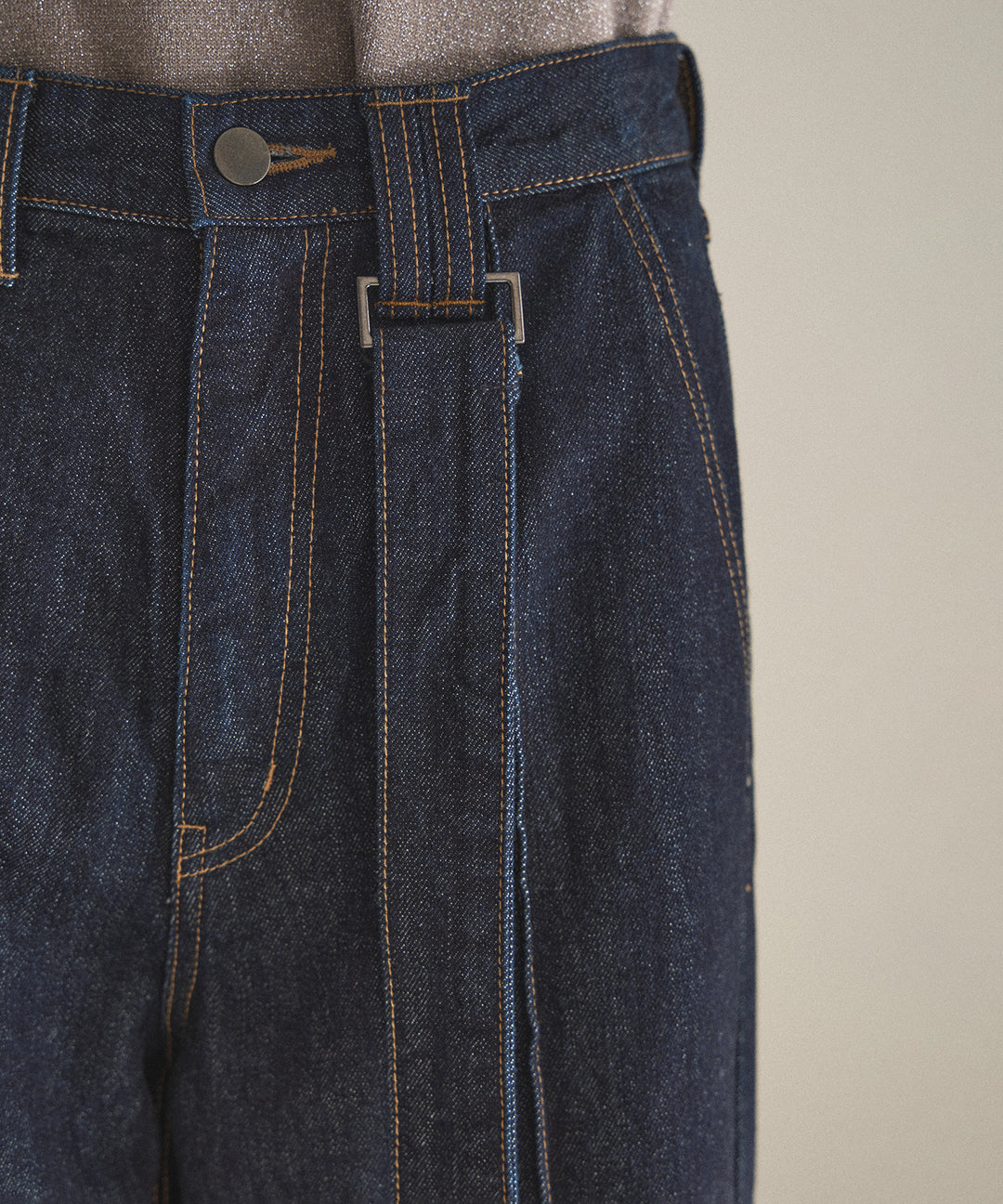 Pintuck Semiwide Jeans