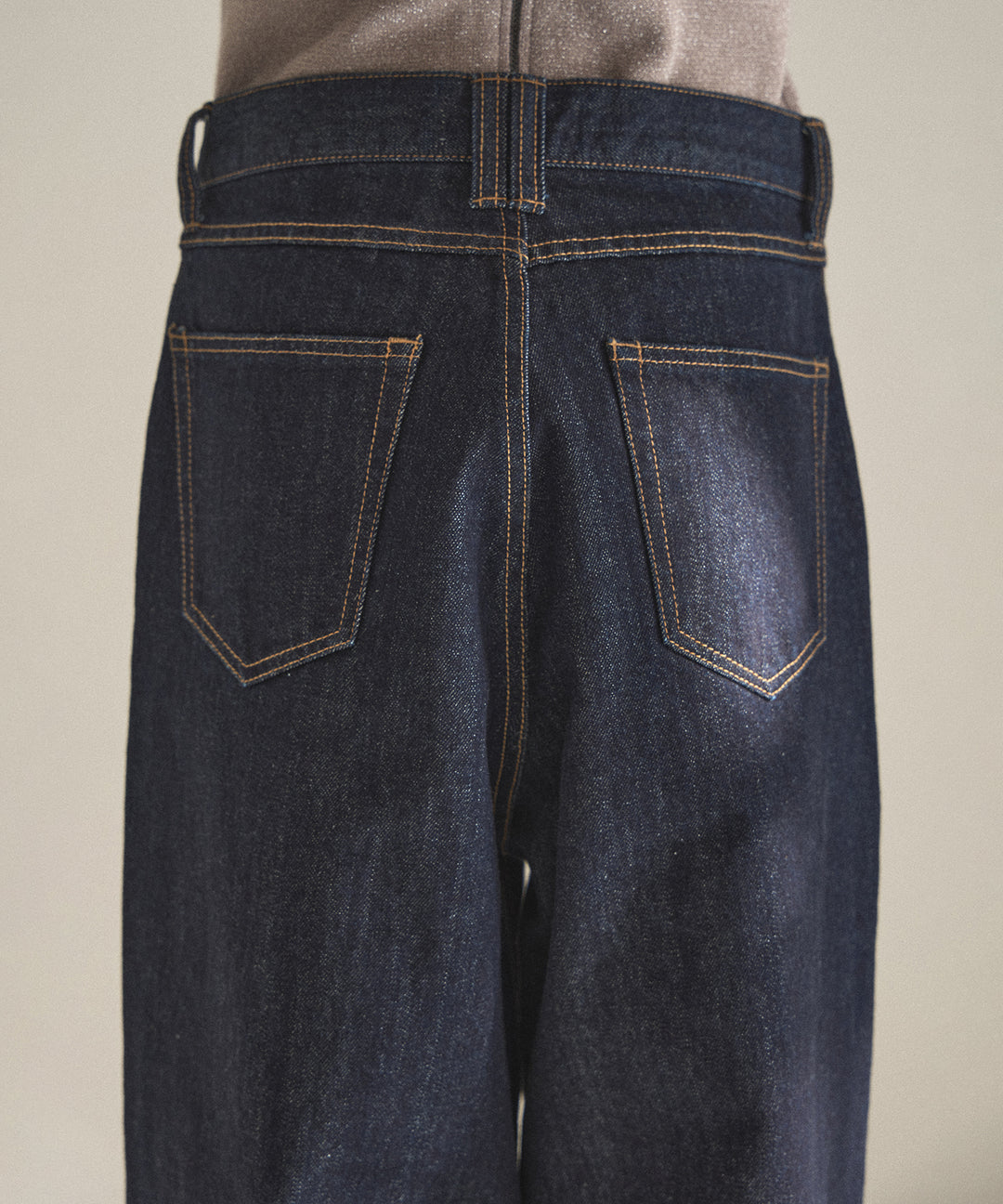 Pintuck Semiwide Jeans