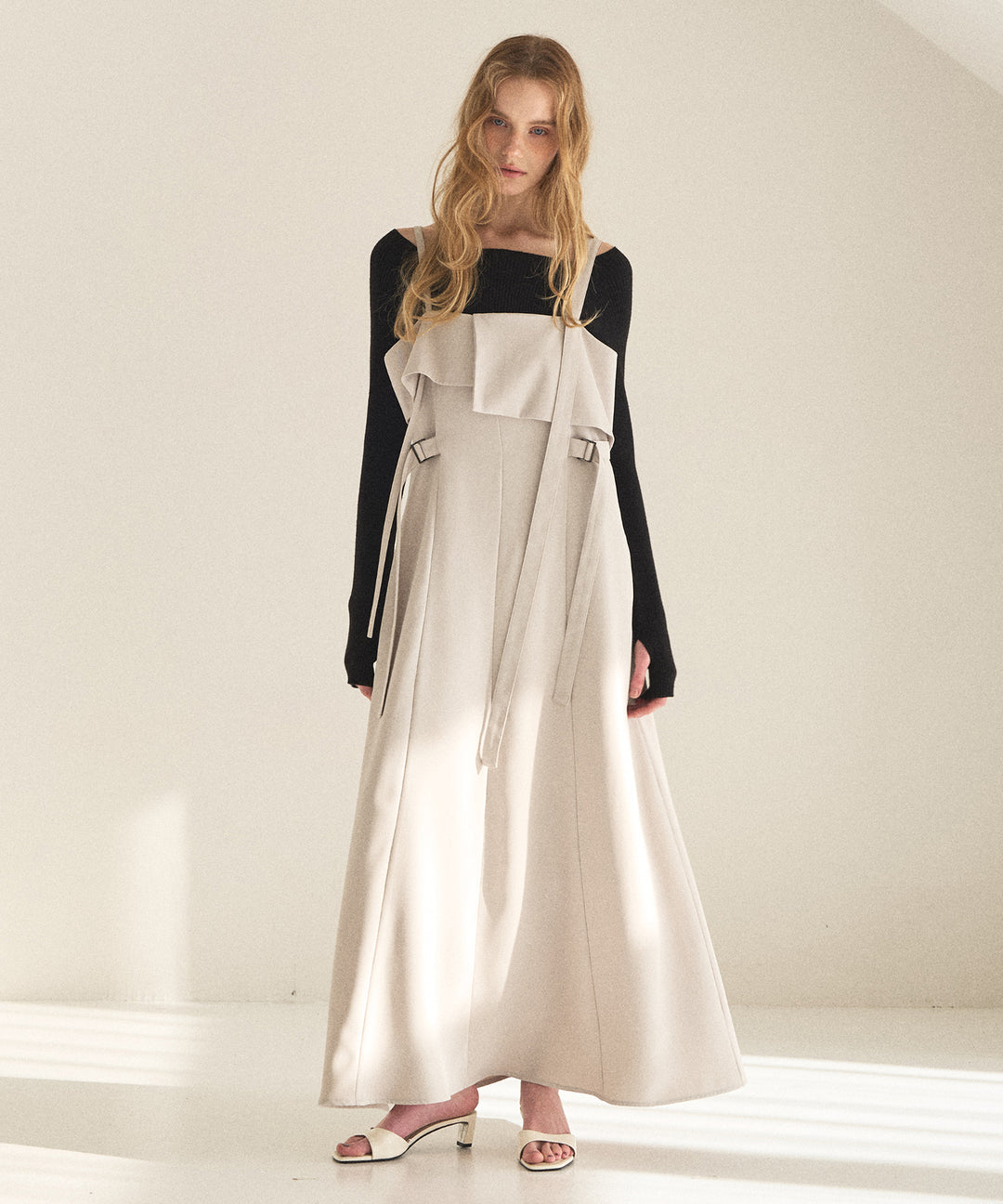 Panel Cover Belt Dress