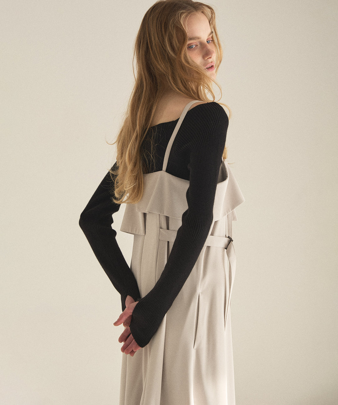 Panel Cover Belt Dress