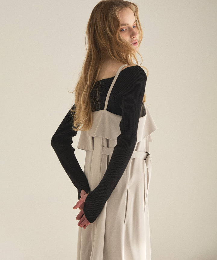 Panel Cover Belt Dress