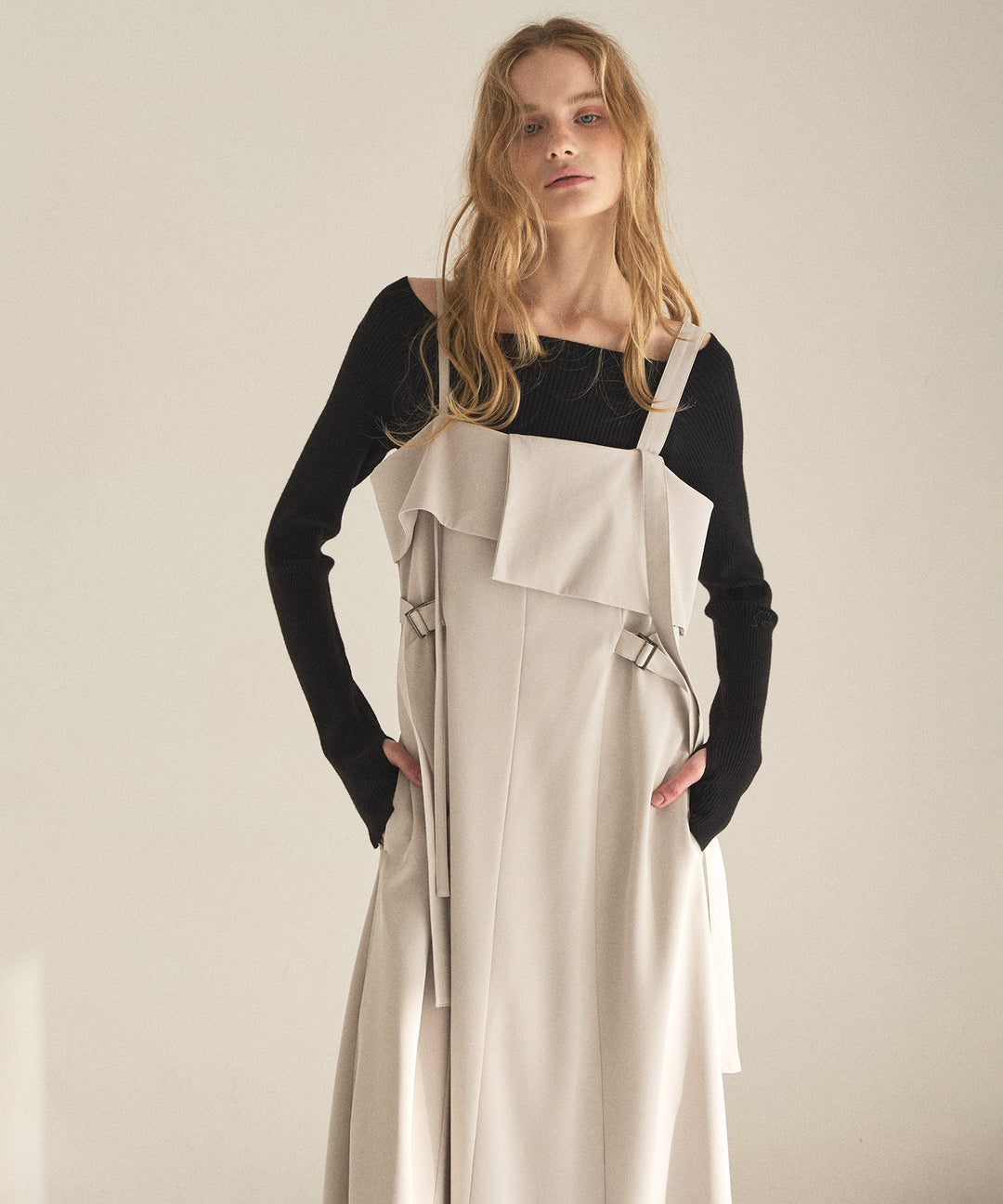 Panel Cover Belt Dress