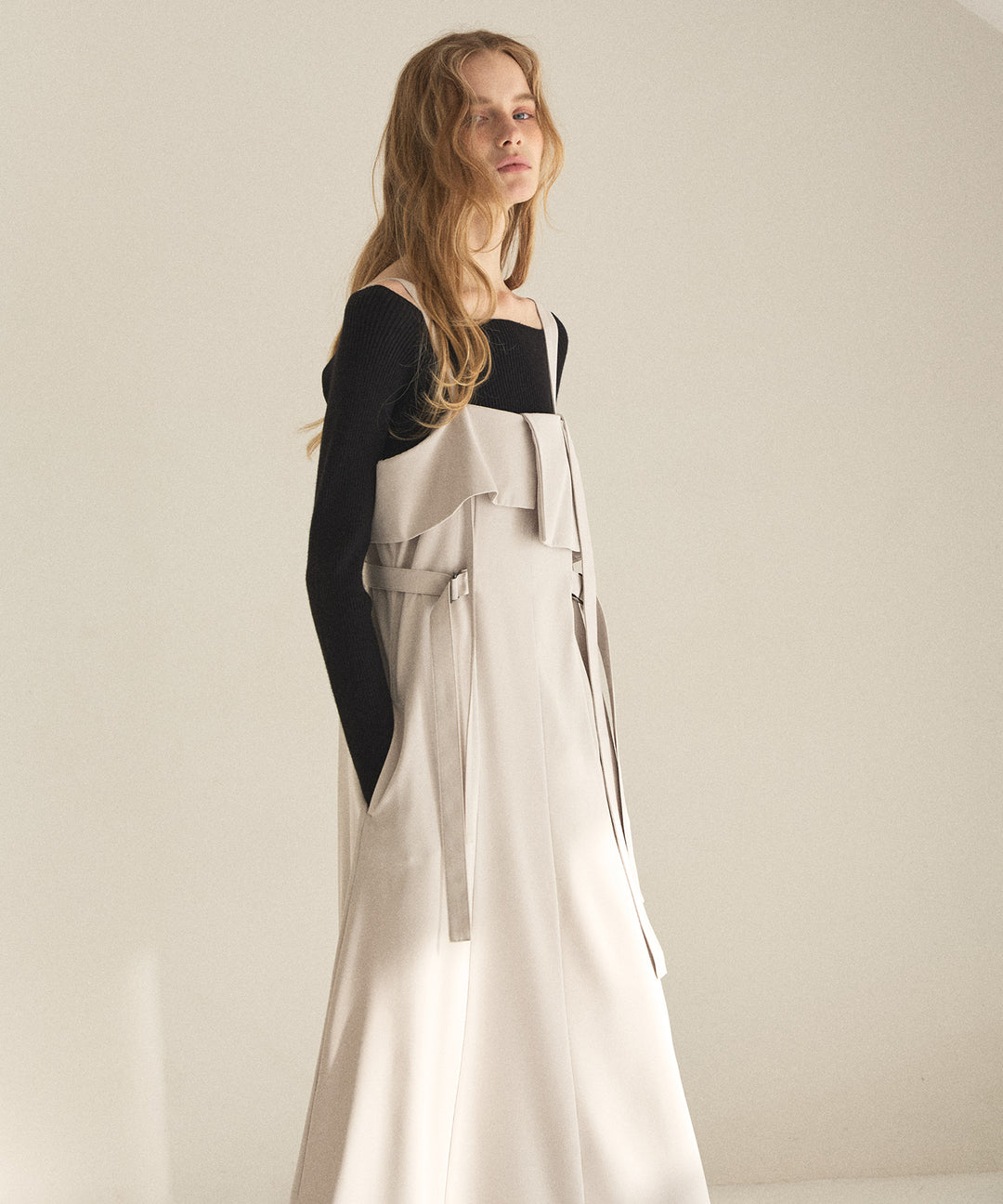 Panel Cover Belt Dress