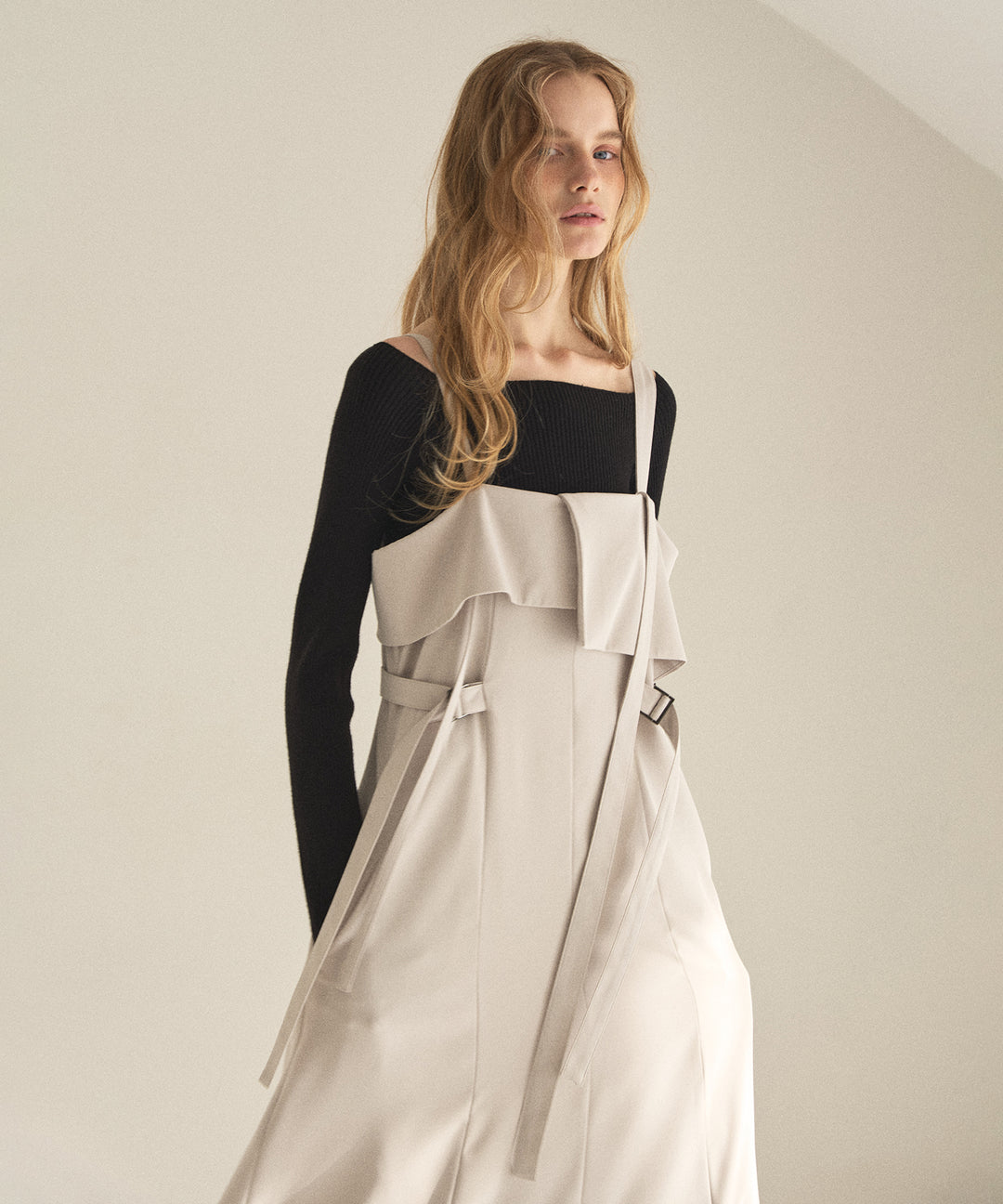 Panel Cover Belt Dress