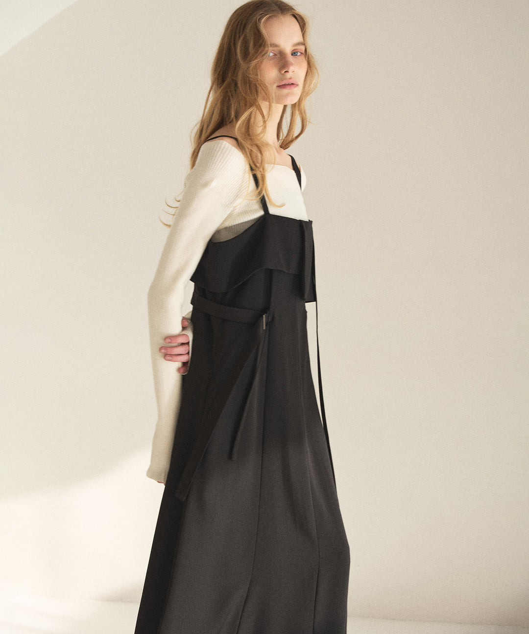 Panel Cover Belt Dress