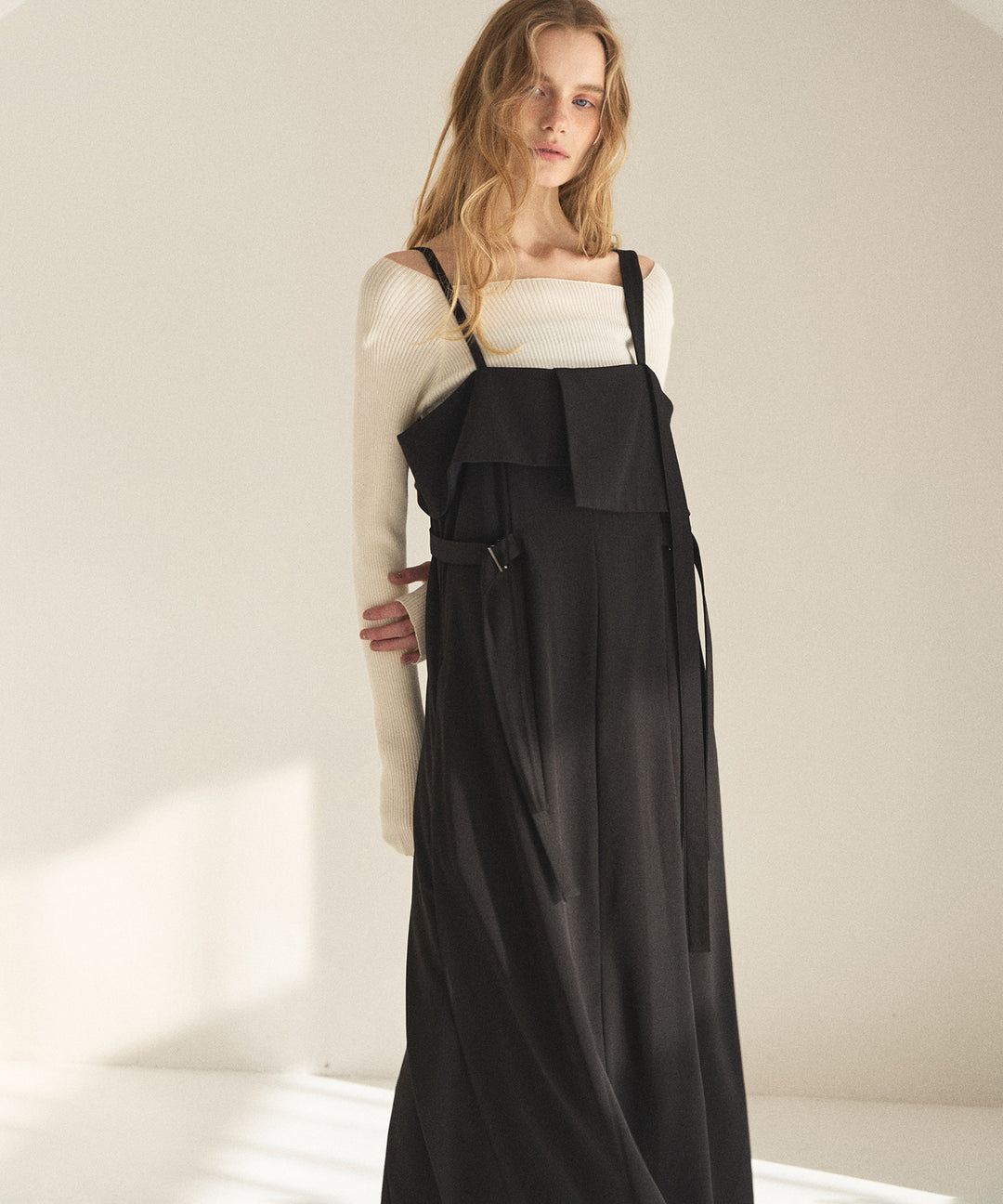 Panel Cover Belt Dress