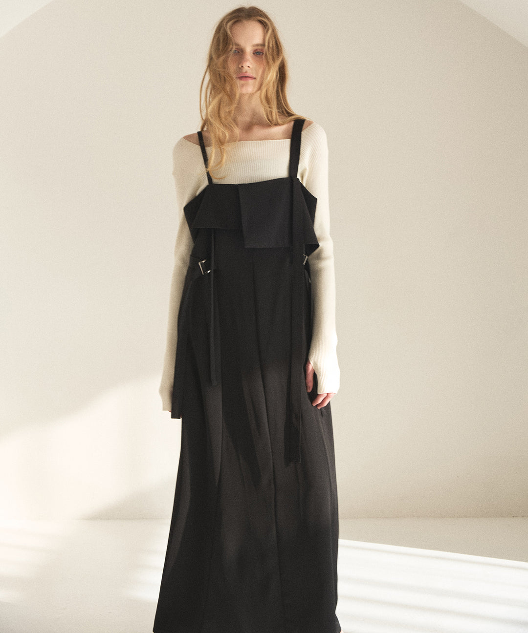 Panel Cover Belt Dress