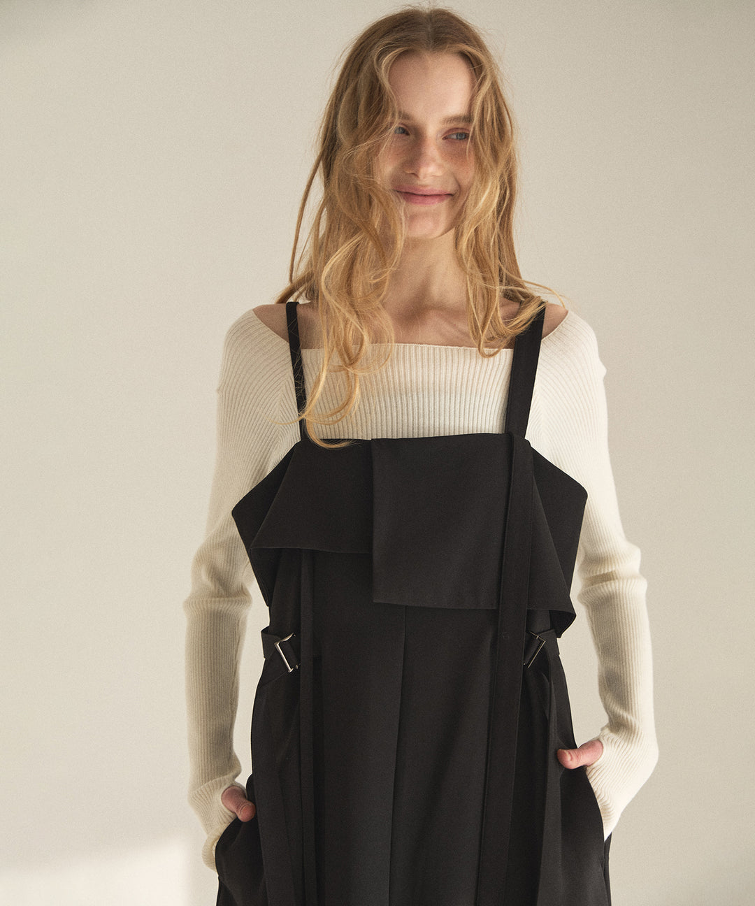 Panel Cover Belt Dress