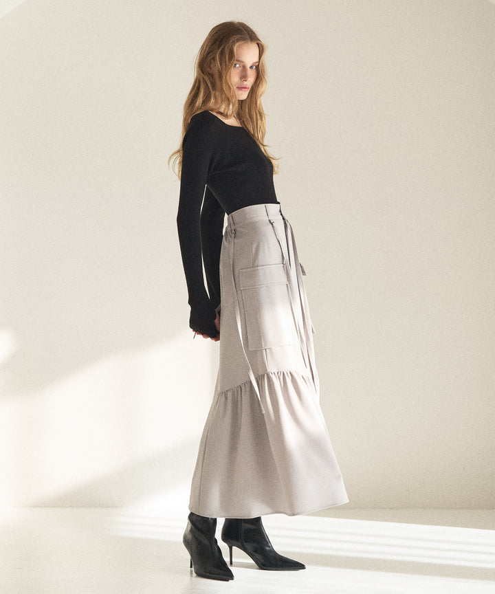 Safari Gather Flare Skirt