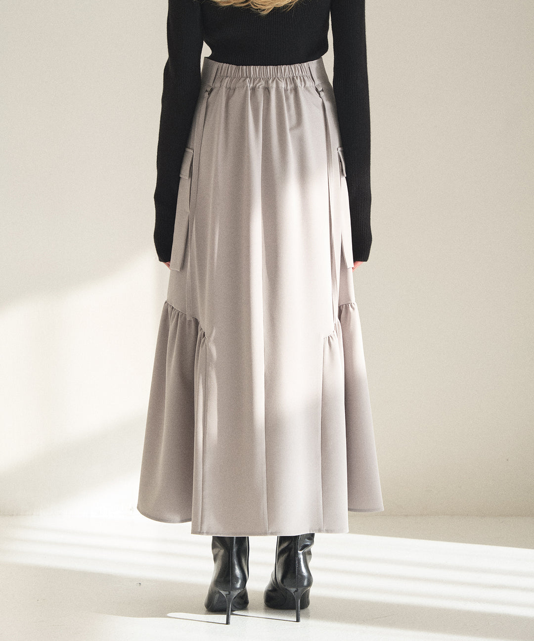 Safari Gather Flare Skirt