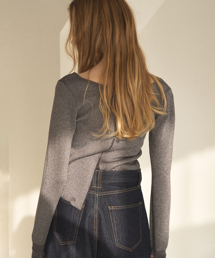 Pintuck Semiwide Jeans