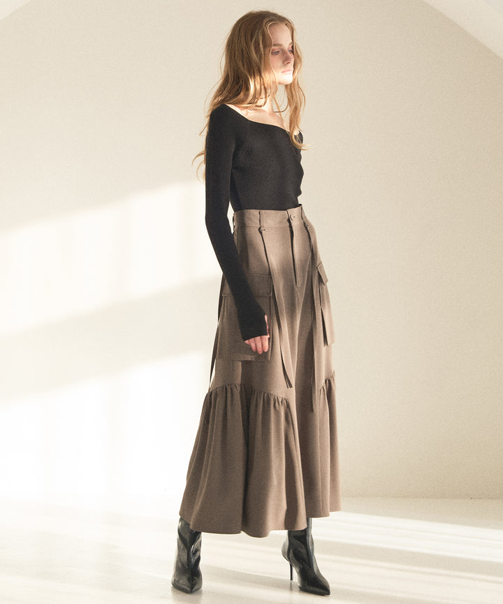 Safari Gather Flare Skirt