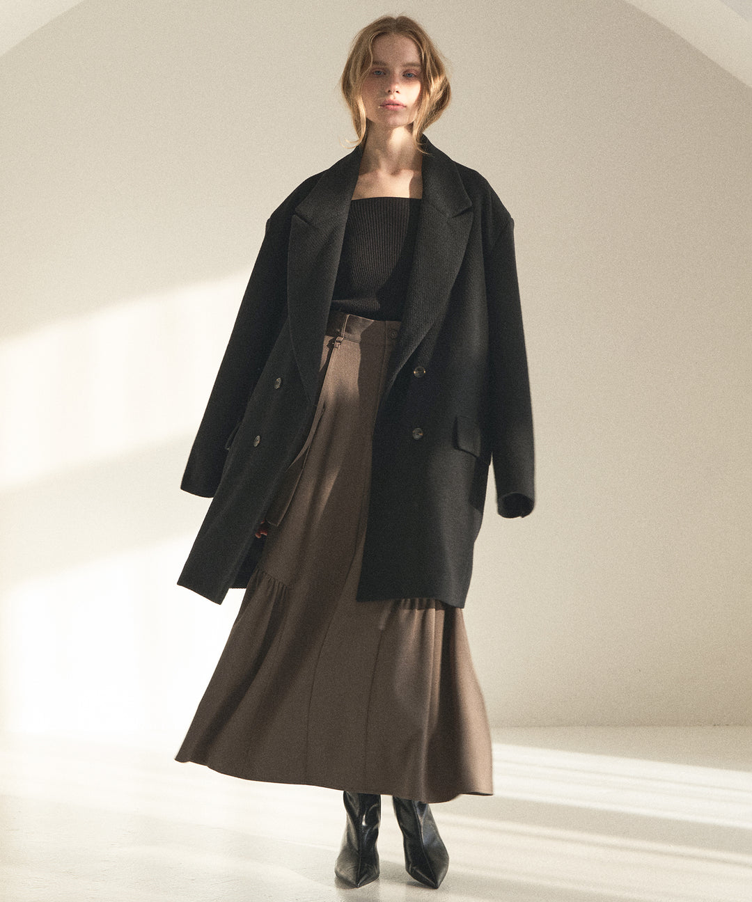 Safari Gather Flare Skirt