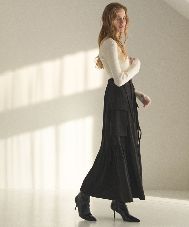 Safari Gather Flare Skirt