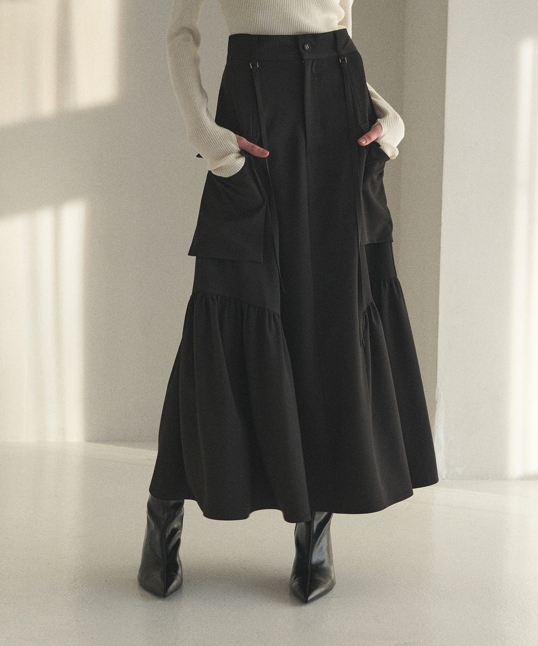 Safari Gather Flare Skirt