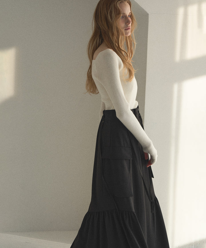 Safari Gather Flare Skirt