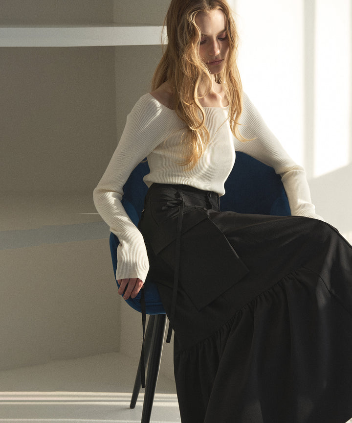 Safari Gather Flare Skirt