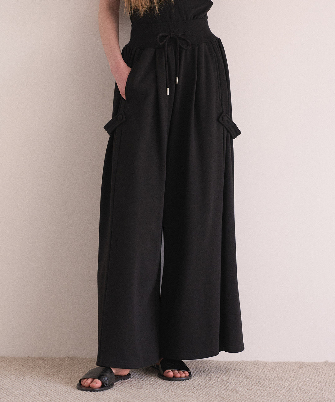 Wide Flare Sweat Pants