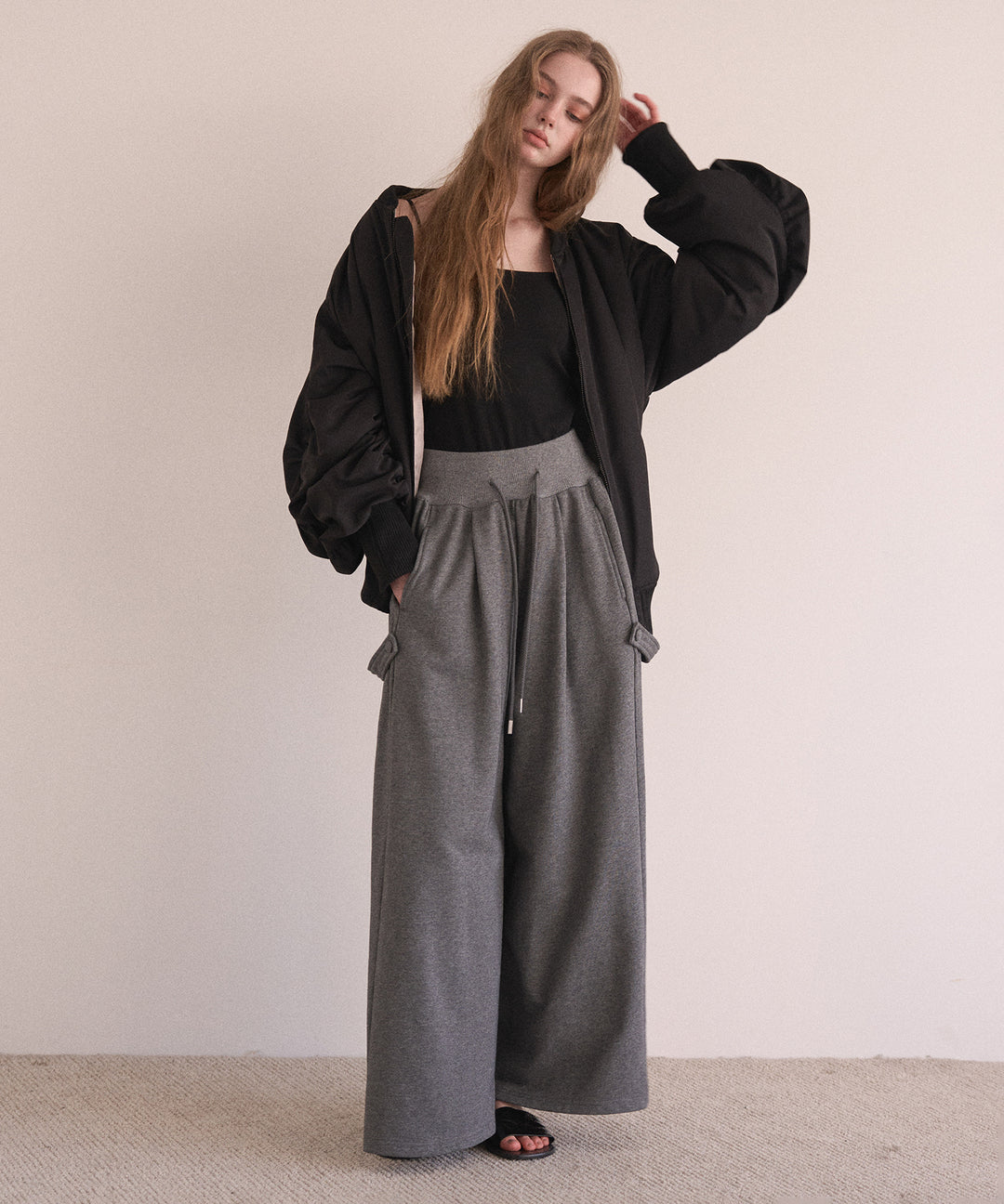 Wide Flare Sweat Pants
