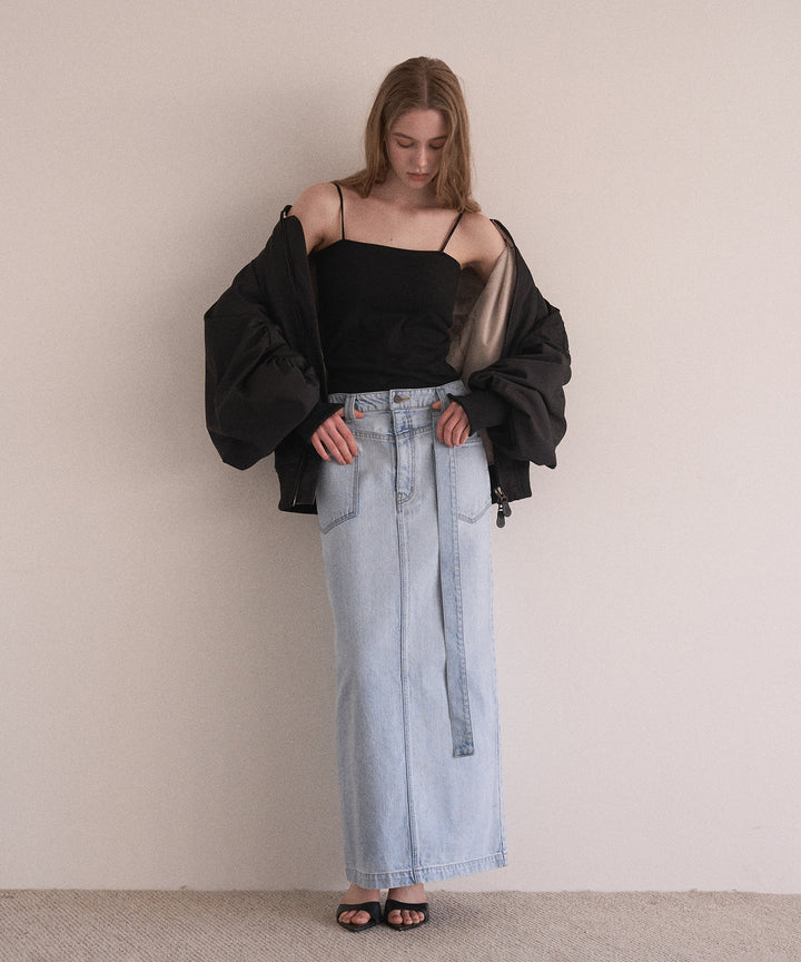 ICE Bleach Denim Skirt