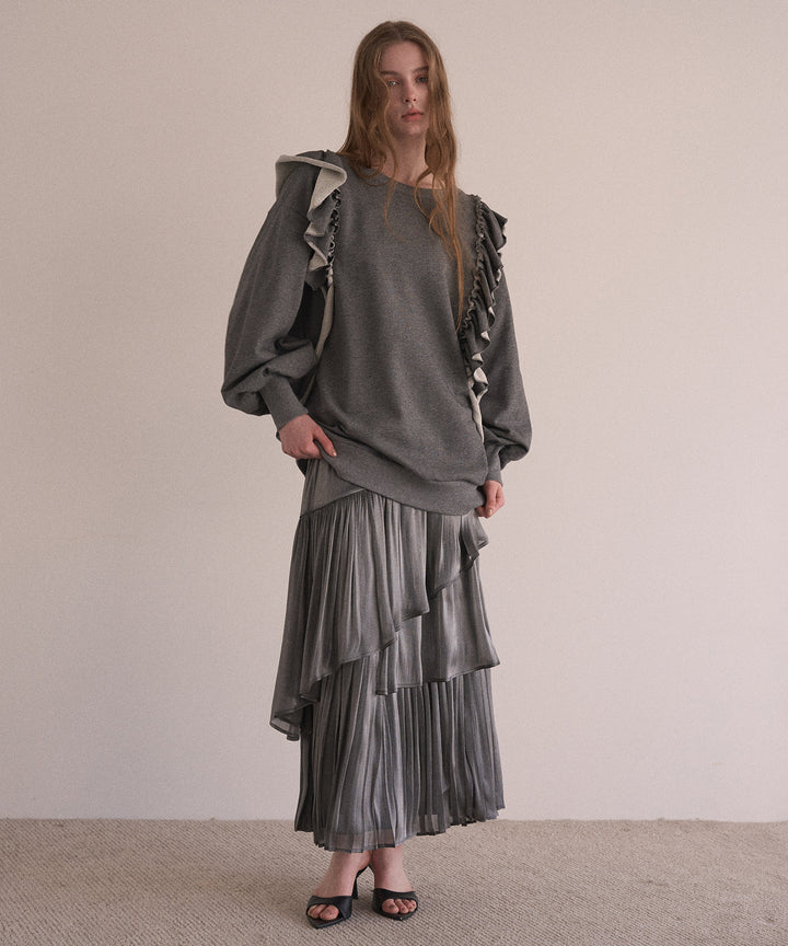 Droopy Frill Sweat Tops