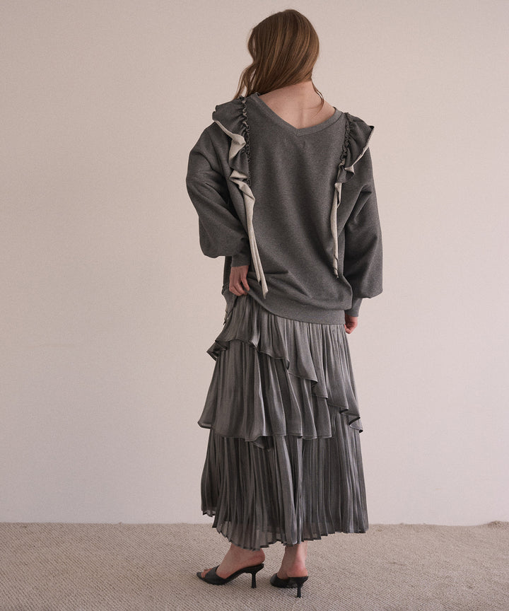 Droopy Frill Sweat Tops