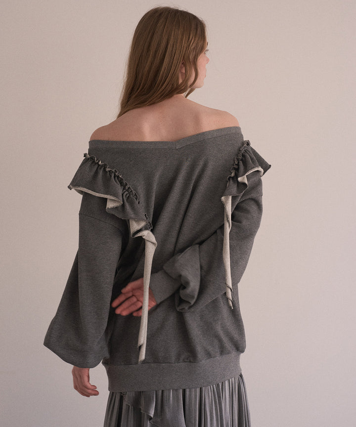 Droopy Frill Sweat Tops