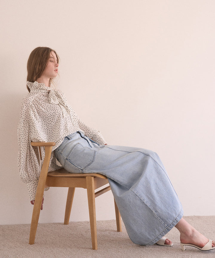 ICE Bleach Denim Skirt