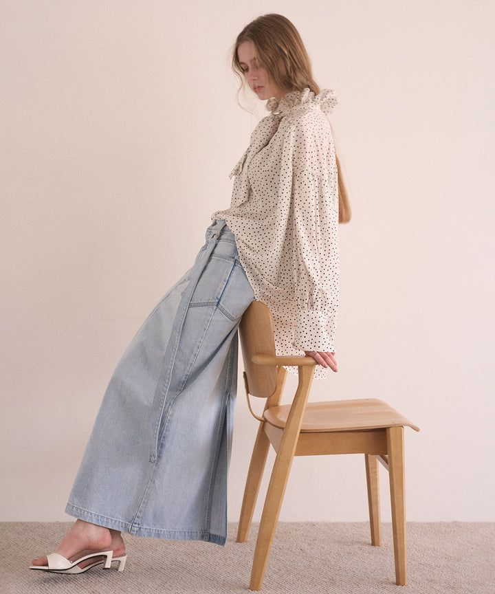 ICE Bleach Denim Skirt