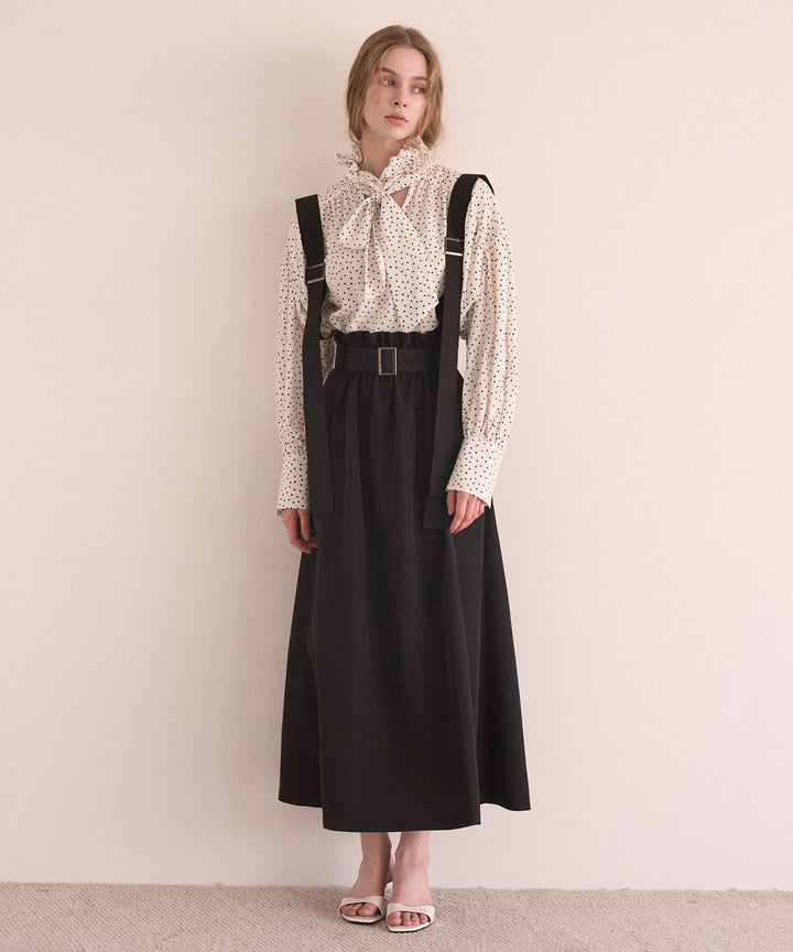 Belt Flare Form Skirt