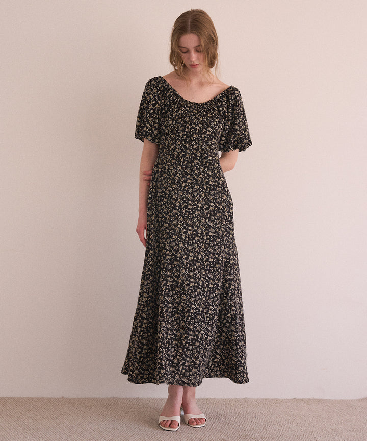 ANNETTE Floral Puff Dress
