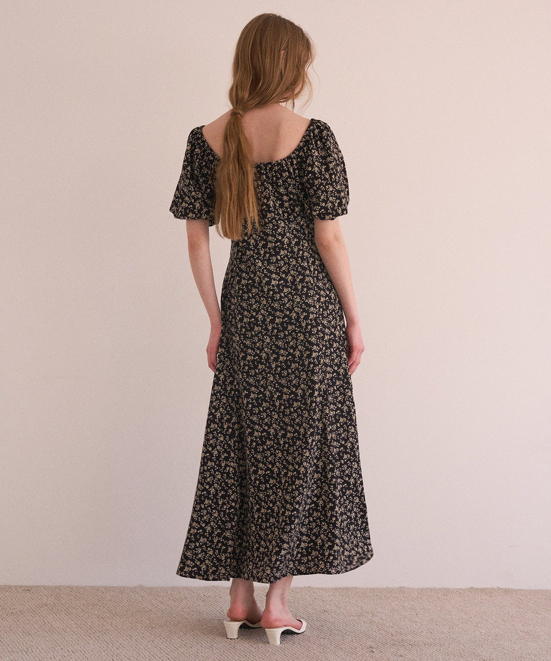 ANNETTE Floral Puff Dress