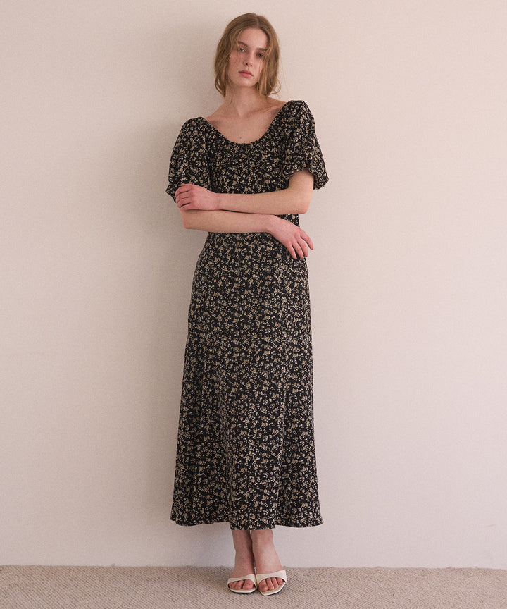 ANNETTE Floral Puff Dress