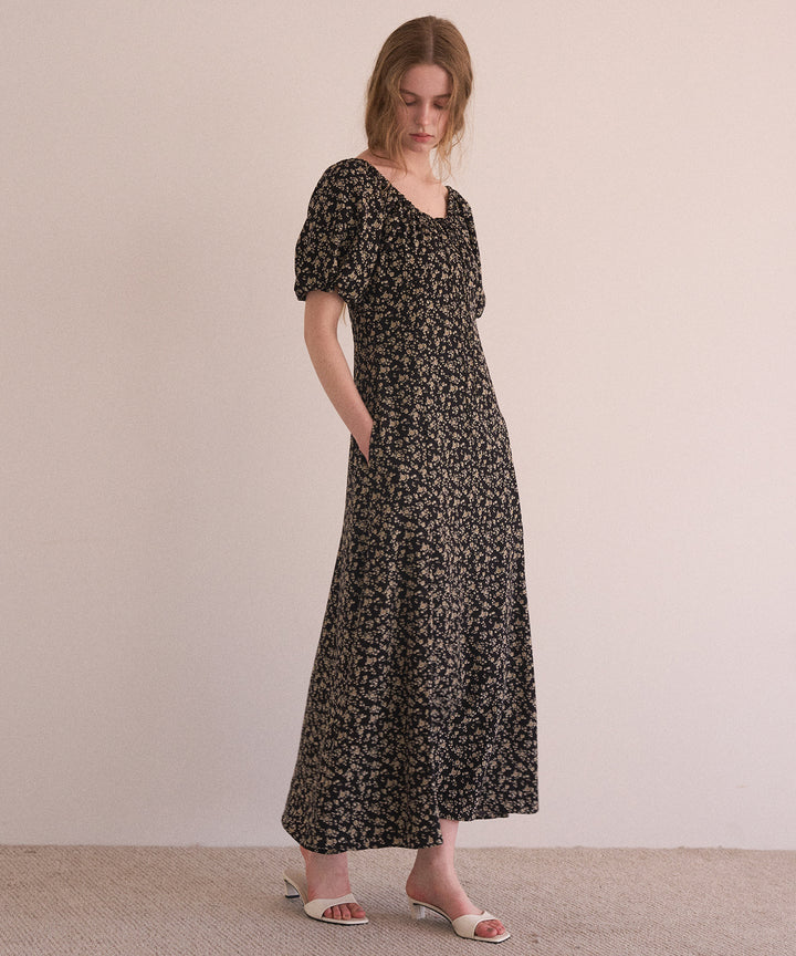 ANNETTE Floral Puff Dress