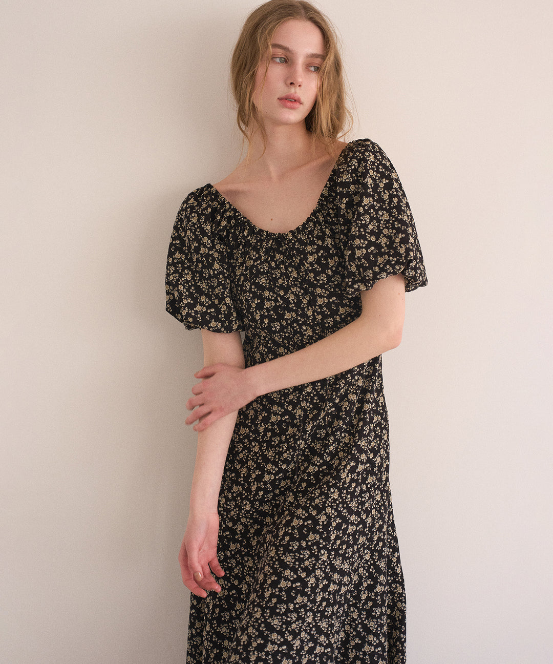 ANNETTE Floral Puff Dress