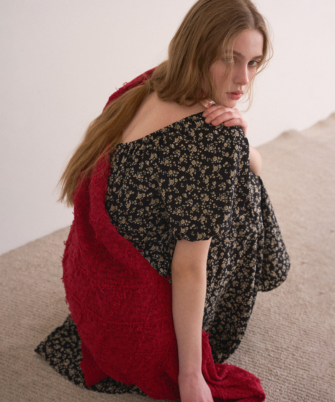 ANNETTE Floral Puff Dress