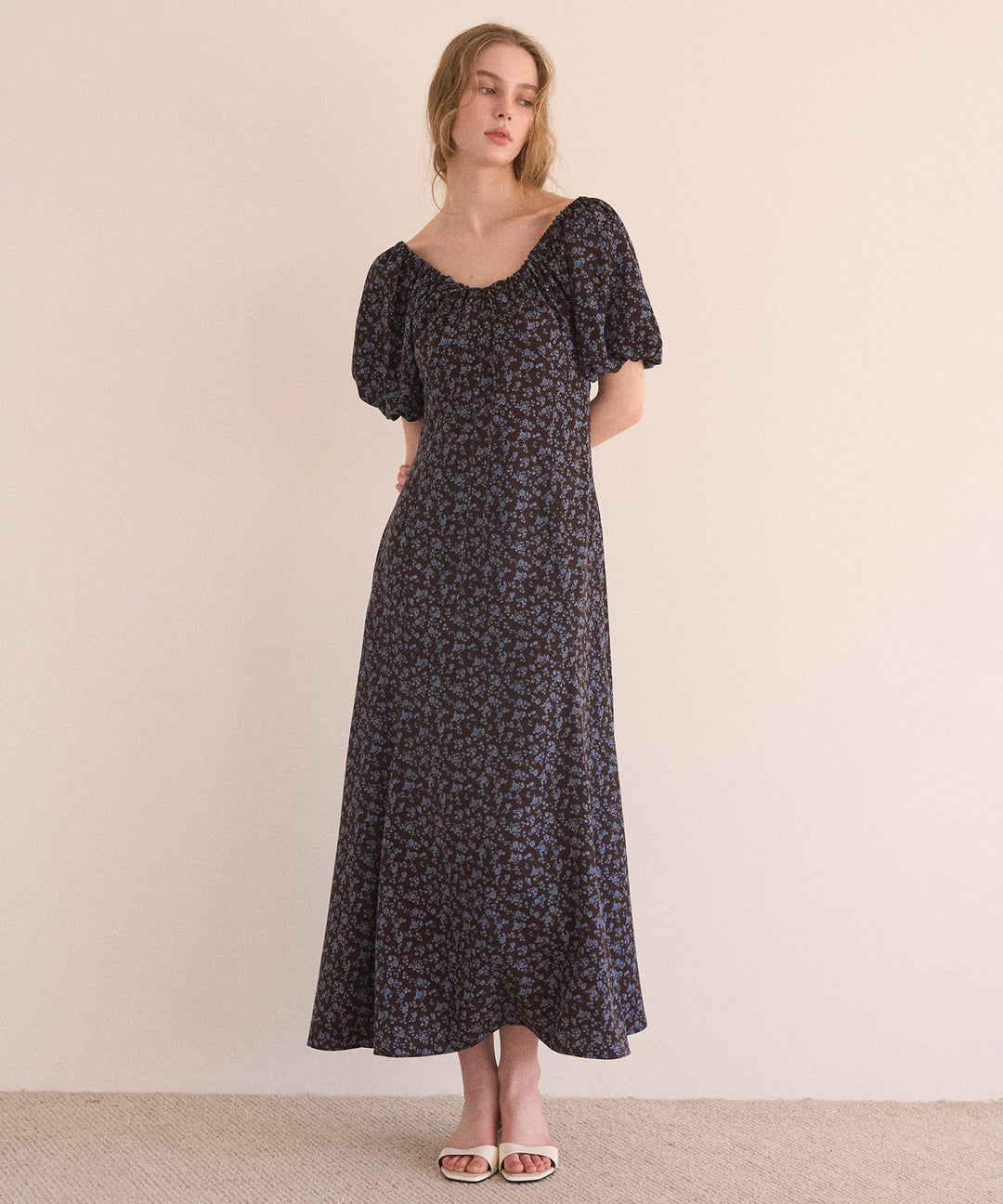 ANNETTE Floral Puff Dress