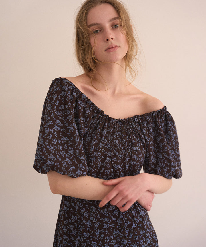 ANNETTE Floral Puff Dress