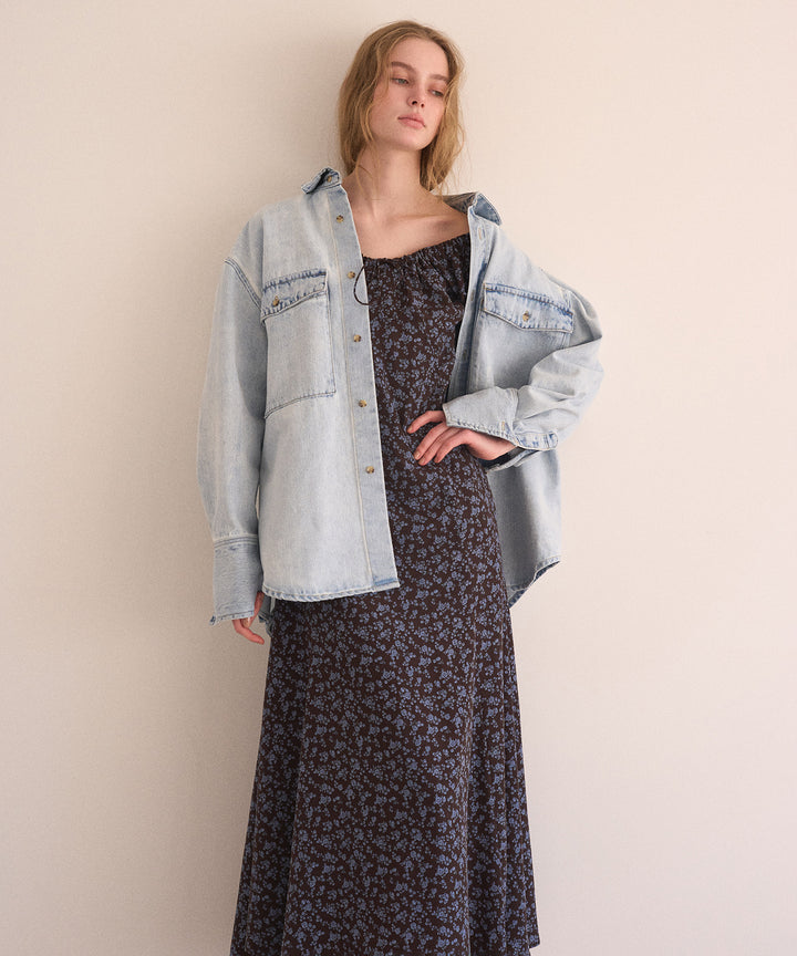 ICE Bleach Denim Shirt Jacket