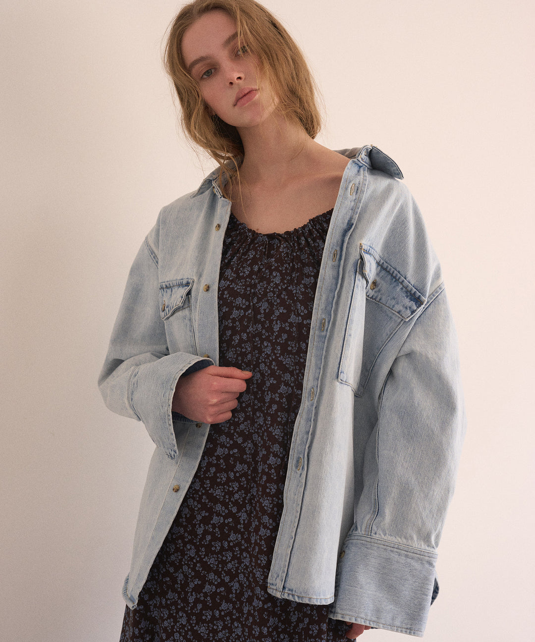 ICE Bleach Denim Shirt Jacket