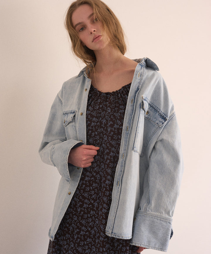 ICE Bleach Denim Shirt Jacket