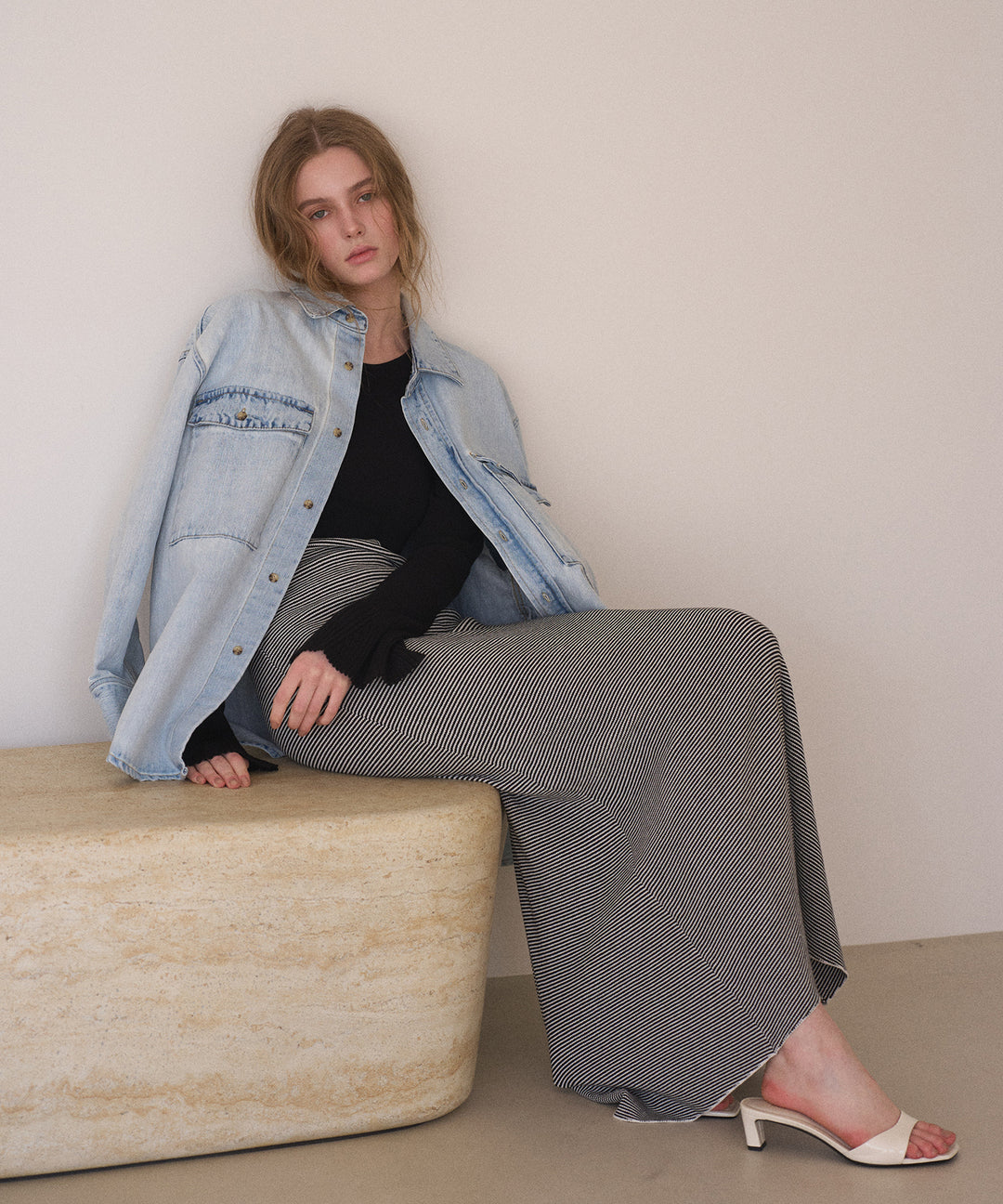 ICE Bleach Denim Shirt Jacket