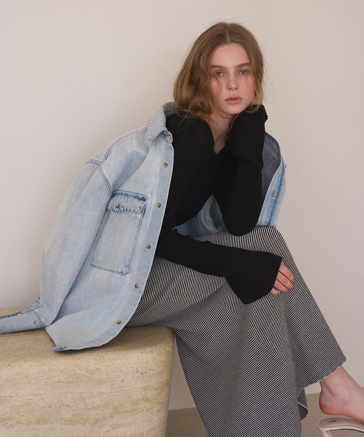 ICE Bleach Denim Shirt Jacket