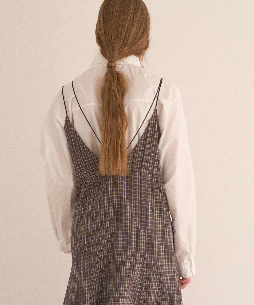 Check Panel Flare Dress