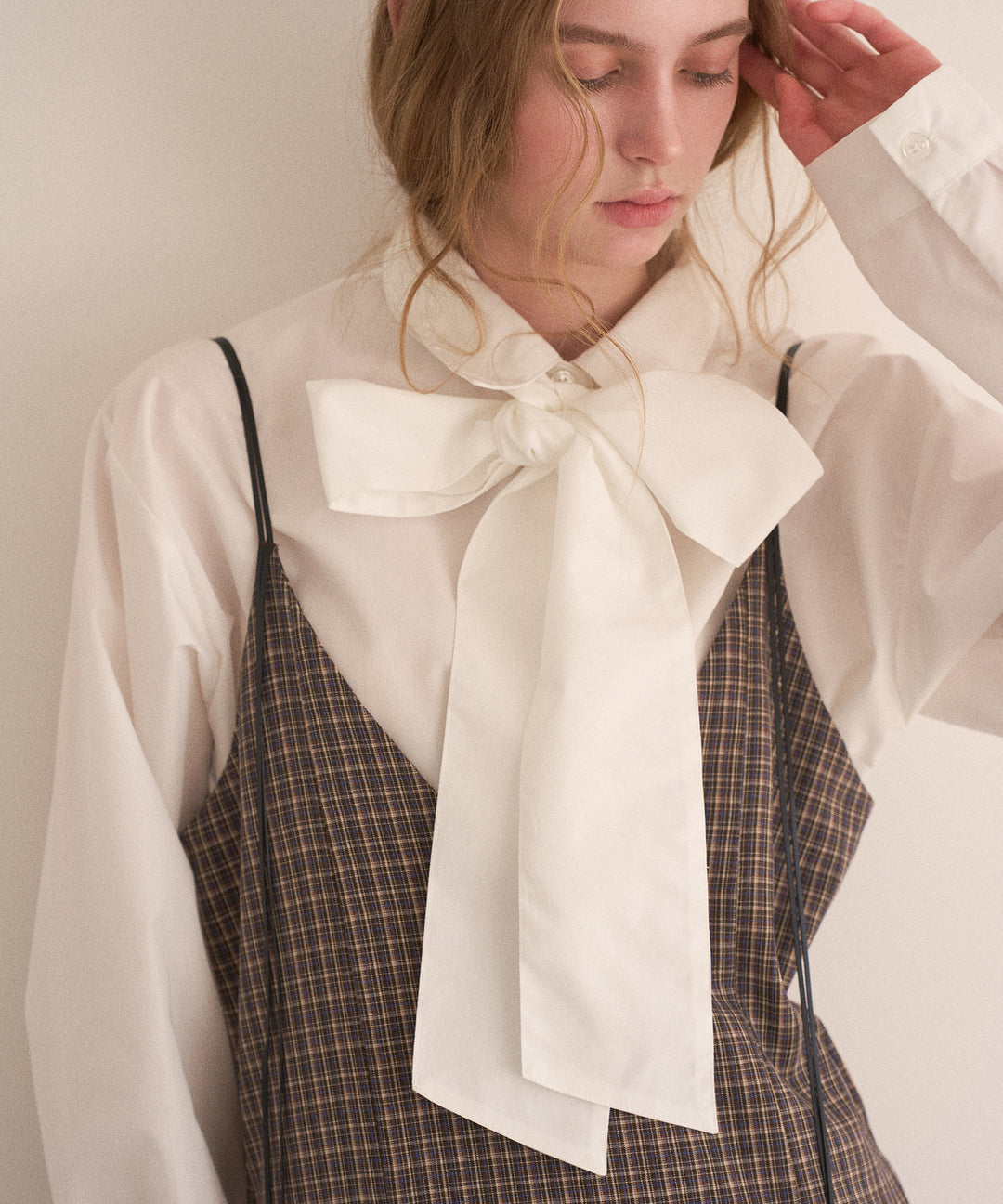 Check Panel Flare Dress