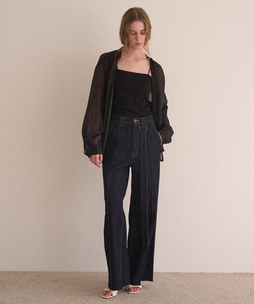 Pintuck Semiwide Jeans – MIELI INVARIANT