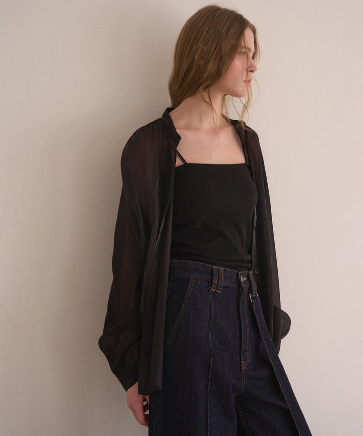 Pintuck Semiwide Jeans