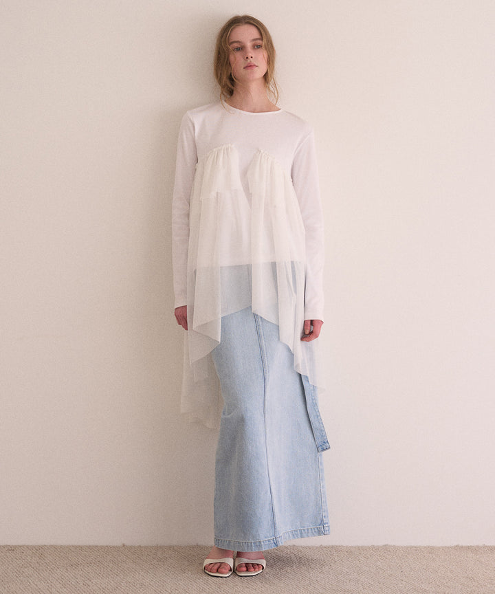 ICE Bleach Denim Skirt