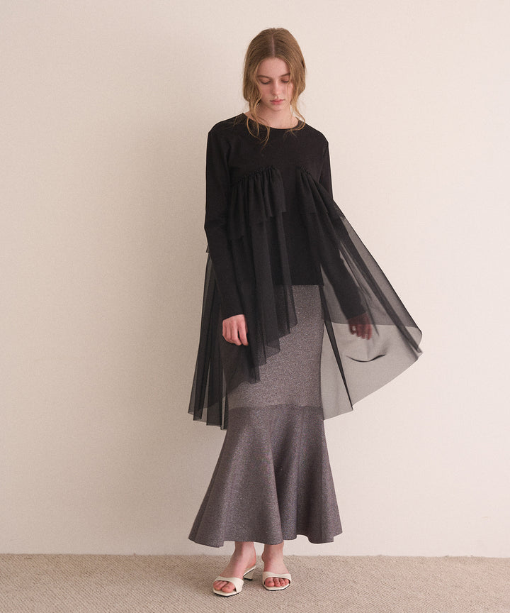 Mermaid Glitter Knit Skirt